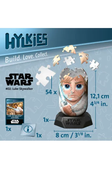Puzzle 54 el. 3D Hylkies: Luke Skywalker Ravensburger