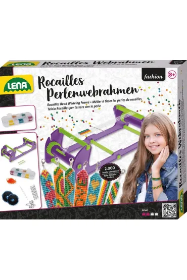 Bransoletek z koralik�w z ramka� do wyplatania Lena