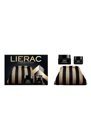 Lierac Zestaw Premium bogaty krem przeciwstarzeniowy + przeciwstarzeniowy krem pod oczy + kosmetyczka 50 ml + 20 ml + 1 szt.