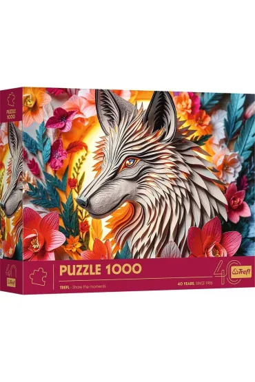 Puzzle z efektem 3D 1000 el. Paper Art: Wilk Trefl