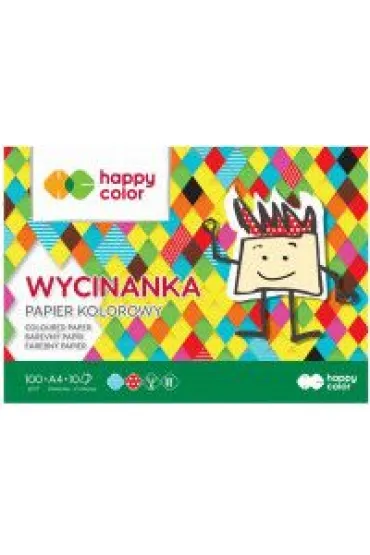 Happy Color Blok Wycinanka, A4, 100g, 10 arkuszy 10 kartek