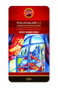 Koh-I-Noor Kredki owkowe Polycolor w metalowym opakowaniu 12 kolorw