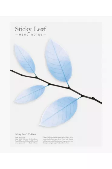 Appree Kartki samoprzylepne T Brzoza blue L
