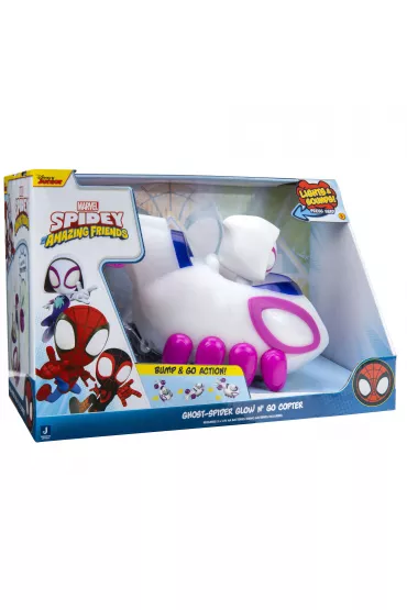 Spidey Ghost-Spider Glow n' Go Copter, pojazd Jazwares