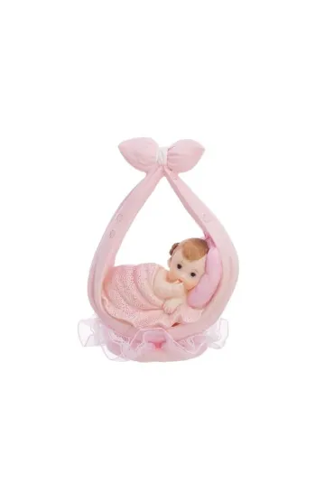 Figurka Dziewczynka w chu�cie r�owy 11cm