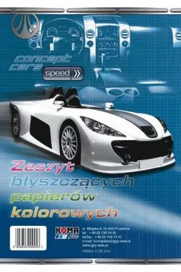 Koma-Plast Zeszyt papier�w kolorowych A5 b�yszcz�cy