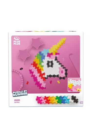 Puzzle By Numbers 250 el. Jednoro�ec Plus-Plus