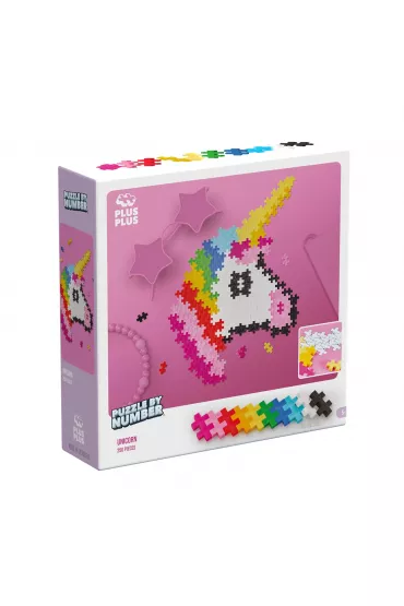 Puzzle By Numbers 250 el. Jednoro�ec Plus-Plus