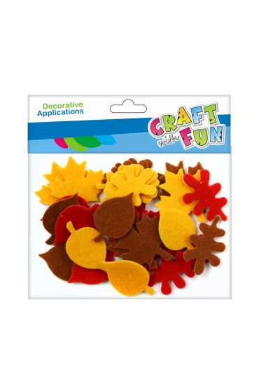 Craft with Fun Ozdoba dekoracyjna filcowa samoprzylepna Li�cie kolorowe