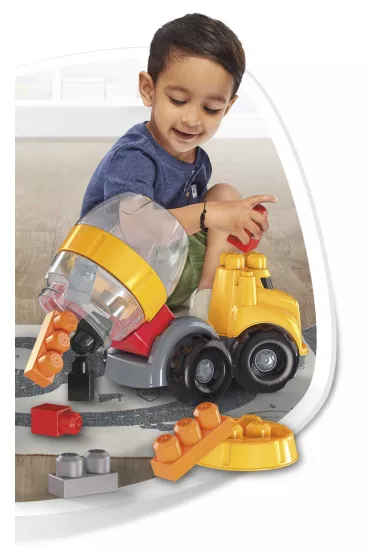 Mega Bloks Betoniarka Cat Pojazd do zabawy + klocki GFG11 Mattel