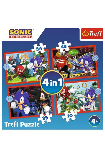 Puzzle 4w1 - Przygody Sonica (35+48+54+70 el.) Trefl