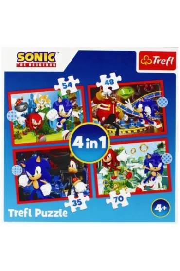 Puzzle 4w1 - Przygody Sonica (35+48+54+70 el.) Trefl