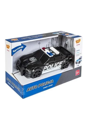 Auto policja �wiat�o i d�wi�k Smily Play