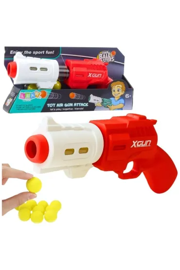 Pistolet na mi�kkie kulki piankowe 6 kulek LeanToys