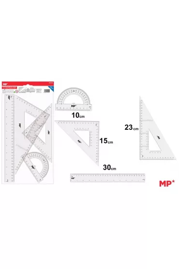 Mp Main Paper Zestaw geometryczny przezroczysty 4 elementy