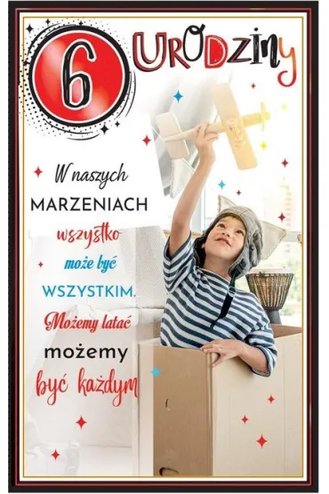AbCard Kartka okoliczno�ciowa Urodziny 6 ch�opiec