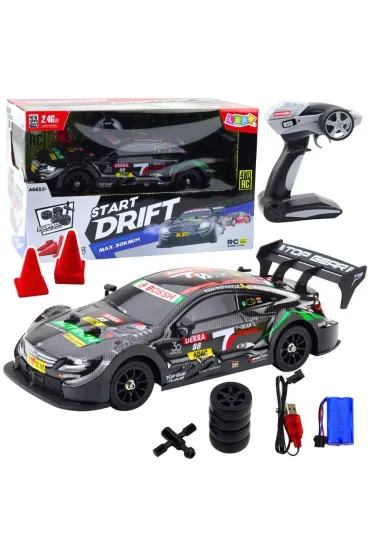 Wy�cig�wka driftowa R/C czarna 30km/h 1:16 LeanToys