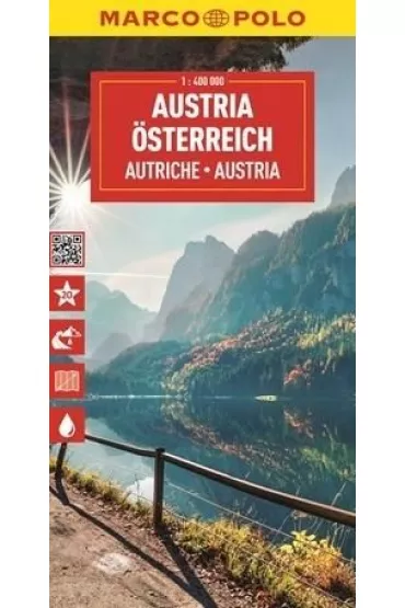 Austria. Mapa drogowa w skali 1:400 000
