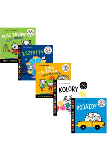 Pakiet Akademia Kici Koci: Pojazdy, Kolory, Dzie� z dziadkiem, Kszta�ty, Plac zabaw - Anita G�owi�ska