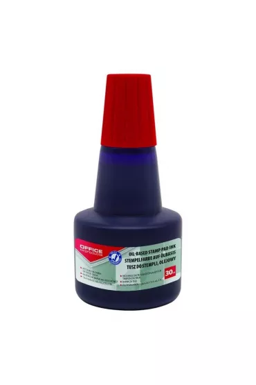 Office Products Tusz olejowy do piecz�tek metalowych czerwony 30ml
