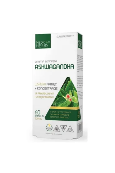 Medica Herbs Ashwagandha Suplement diety 60 kaps.