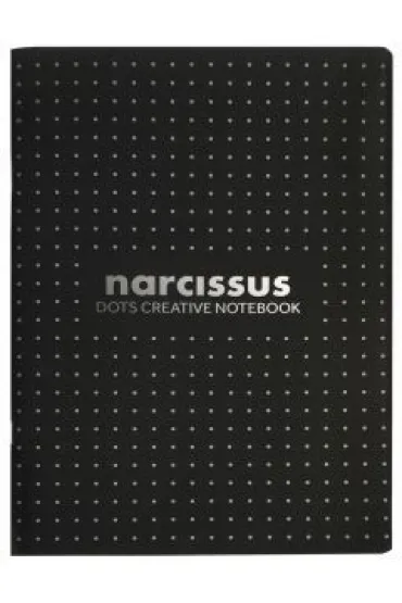 Zeszyt A4 Narcissus czarny kropki, 80g 48 kartek