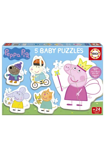 Puzzle Baby 5w1 �winka Peppa 113782 Educa