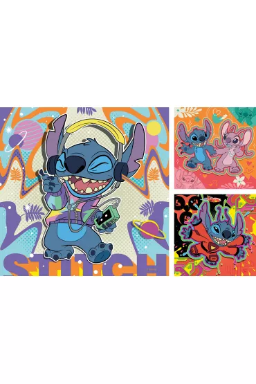 Puzzle dla dzieci 3x49 el. 2D Disney Stitch Ravensburger