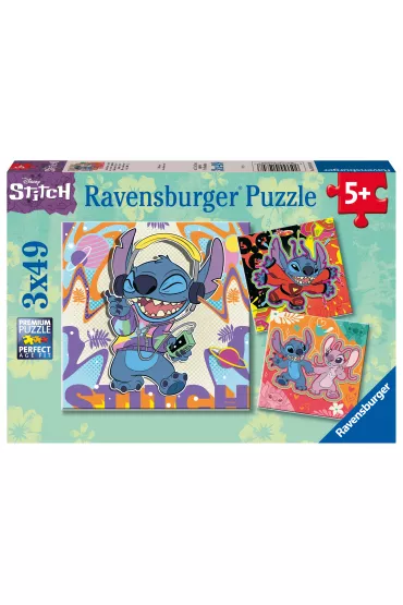 Puzzle dla dzieci 3x49 el. 2D Disney Stitch Ravensburger