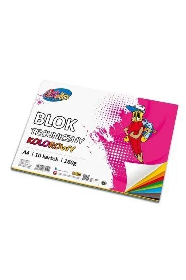 Alfa Pastello Blok techniczny A4 kolorowy 10 kartek