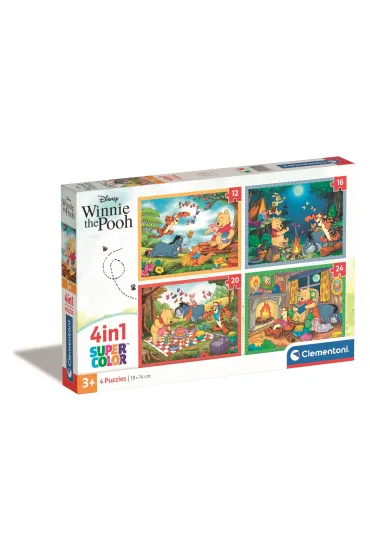 Puzzle 4w1 - SuperColor. Disney WTP (12+16+20+24 el.) Clementoni
