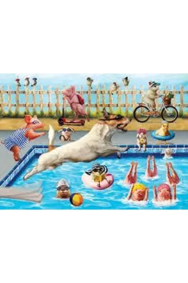 Puzzle 500 el. Crazy pool day by Lucia Heffer Eurographics