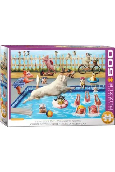 Puzzle 500 el. Crazy pool day by Lucia Heffer Eurographics