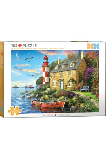 Puzzle 104 The Cottage Lighthouse by Dominic Davison 6704-6024 Eurographics
