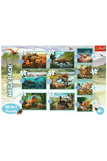 Puzzle 10w1 Poznaj wszystkie dinozaury Trefl