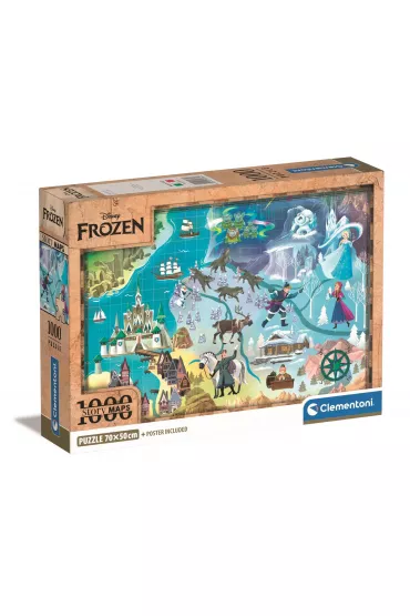 Puzzle 1000 el. Compact Disney Maps Frozen Clementoni