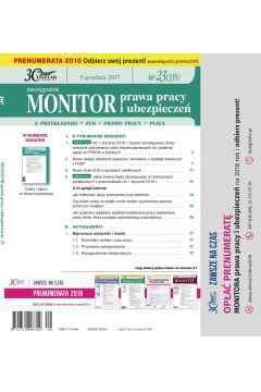 ePrasa Monitor Prawa Pracy i Ubezpiecze 23/2017