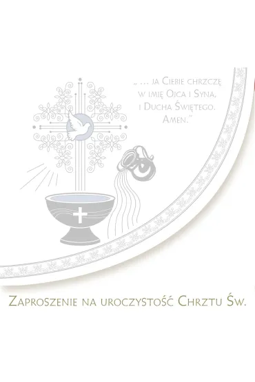Zaproszenie chrzest Pol Mak zkw chr 40767 Pol Mak