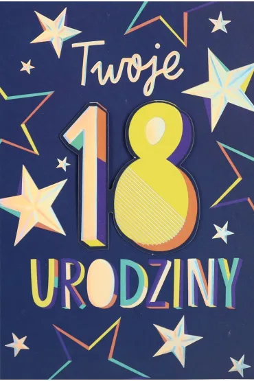 Karnet okazjonalny B6 z kopert� 18 Urodziny PAN DRAGON HM200-3105