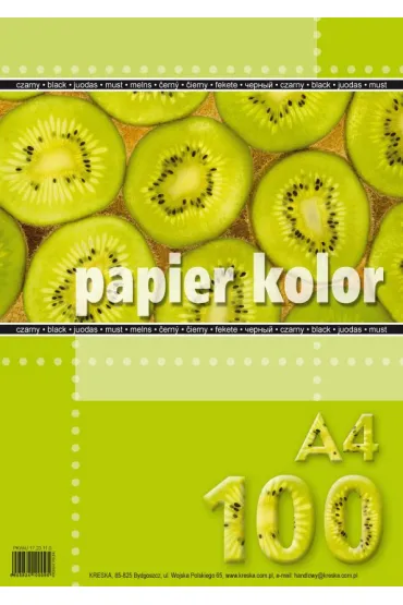 Kreska Papier kolor A4 80g/m2 czerwony op. 100 ark. 100 szt.