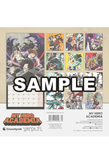 Kalendarz 2026 My Hero Academia �cienny