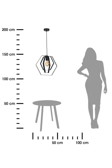 Luminex Geometryczna lampa wisz�ca Hexagon 40 cm