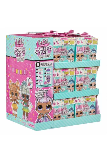 Lalka Surprise Confetti Pop Birthday Display 12 sztuk Mga