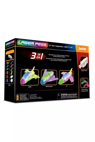 Klocki. Laser Pegs. Jets 3 w 1