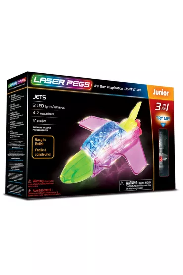 Klocki. Laser Pegs. Jets 3 w 1