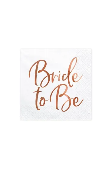 PartyDeco Serwetki Bride to Be r�owe z�oto 33x33cm 20 szt