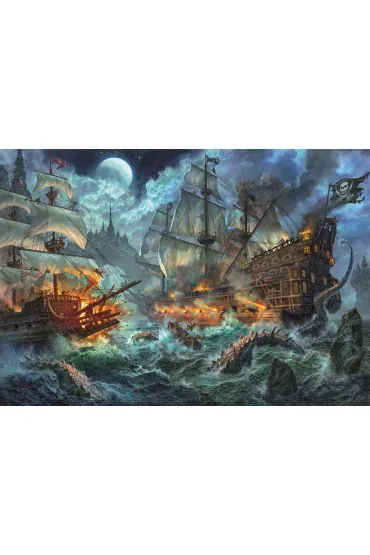Puzzle 6000 el. High Quality Collection. Pirates Battle Clementoni