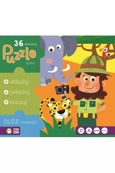 Puzzle 36 el. Safari Zielona Sowa
