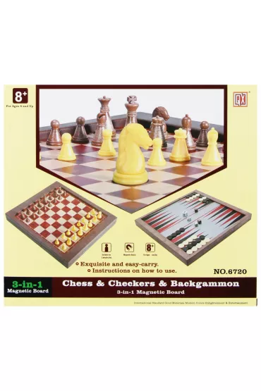 Gra Szachy magnetyczne 3w1 MEGA CREATIVE 545031