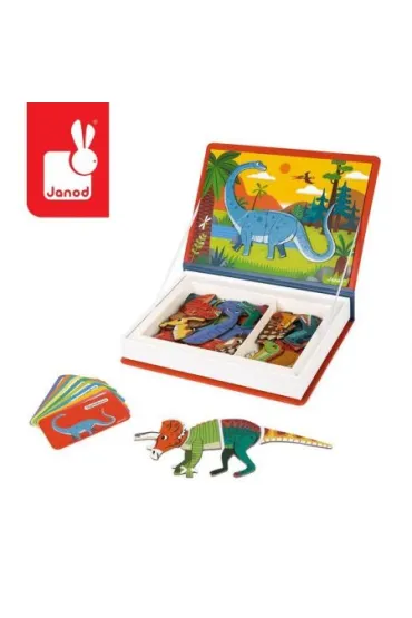 Puzzle Magnetyczna uk�adanka Dinozaury Magnetibook Janod